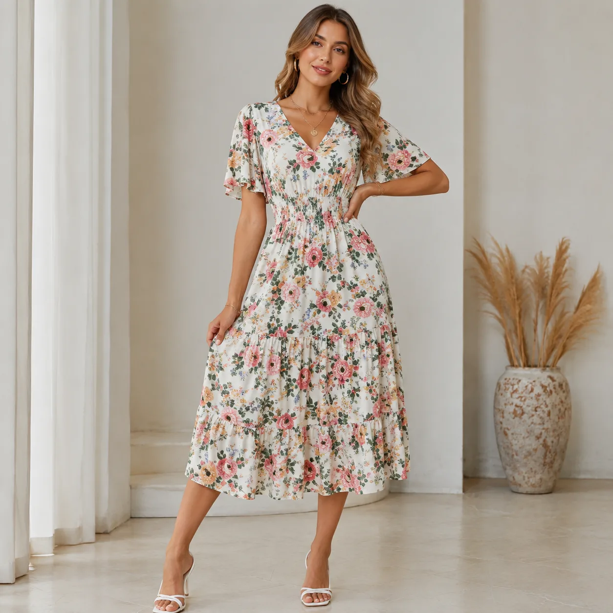 Vestido Midi Floral