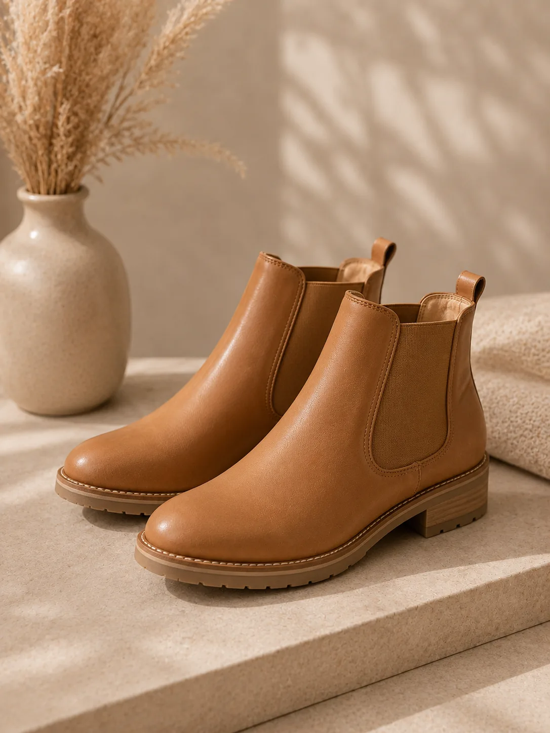 Botines Chelsea Camel